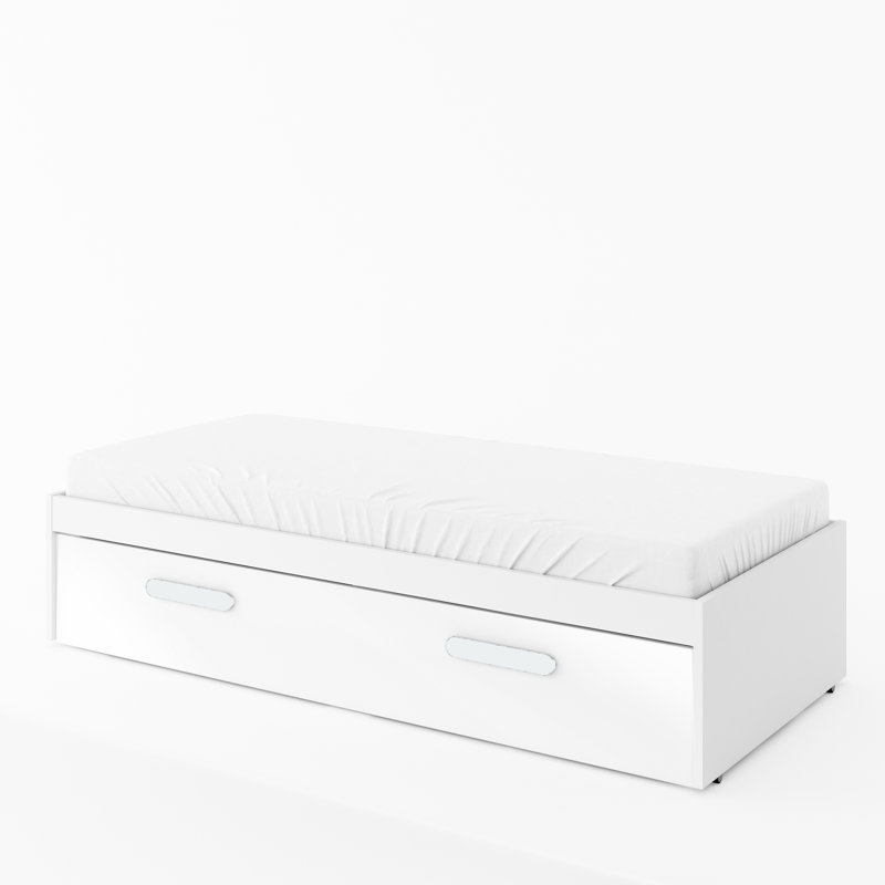 ClearAmbient Bettgestell mit Stauraum und Matratze, 90 x 200 cm